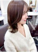 大人ショコラブラウンこなれ感ショート似合わせ顔周りカット