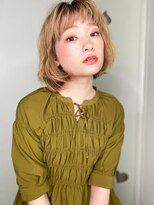 カバーヘア イヴ 戸頭店(COVER HAIR EVE)&nbsp;外国人風ハイトーンカラーゆるふわ小顔ボブp1戸頭10代20代30代
