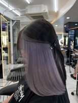 ラピス 渋谷本店(Lapis) インナーカラー/ホワイトパープル/レイヤーカット/髪質改善