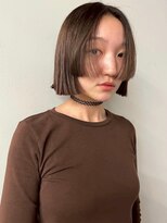 ルノ(RUNO)&nbsp;切りっぱなしショート・ボブ/ミニボブ/前髪なし/20代/ロブ/丸顔