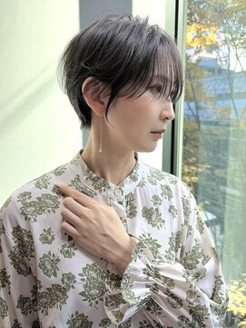 ジアン バイ ミルボン NU茶屋町+(GIEN by milbon) 梅田大人似合わせショート/横顔美人/耳かけマッシュ/