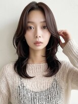 リタ 枚方(Rita)&nbsp;秋カラー小顔見えミディアムレイヤー×韓国風くびれシルエット