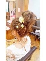 エクステンション クーチャー(Extention Cu'cha)&nbsp;ルーズお団子　後れ毛アップ(^-^)v