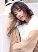 フェザーバング/外ハネ/小顔/切りっぱなしロブ/たまプラーザz1