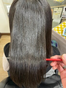 美容室 メザミー MESAMIES 襟足までキレイ真っ直ぐ★ナチュラル髪質改善ストレートヘア