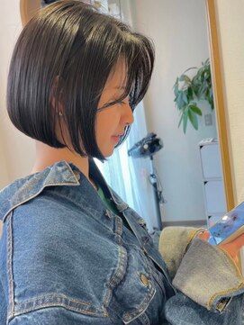 ロンドポレール 北千住(Lond polaire) 【伊勢】外ハネボブ/セクションカラー/ペールベージュ