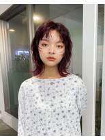 レコ 渋谷(LECO)&nbsp;ピンクブラウンのウルフヘア