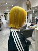 ルーツカラー/イエローボブ/20代/30代/40代