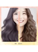 大人可愛いマロンベージュひし形ボブパーマk西阿知30代40ｋ