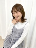 ブリーチなしミントベージュ×ミディアム