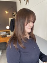 ブラウン(Brown)&nbsp;顔まわりレイヤー/ロング