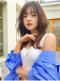 ミニウルフレイヤーカット顔周り前髪韓国ミディアムロング/大宮