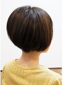 オーガニックカラーにサプリinで髪がふっくらショートボブ