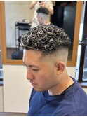 極道パーマ×ホワイトメッシュ
