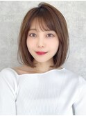 【La fith】切りっぱなしボブ×ミルクティーブラウン
