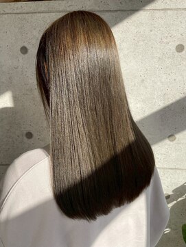 髪質改善/顔周りレイヤーカット/グレージュ[千葉/千葉駅]