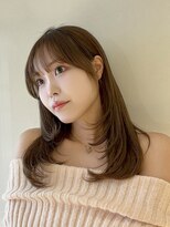 ジーナ 天神(Zina)&nbsp;ミディアムレイヤー/大人ガーリー/ダークアッシュ[福岡天神]