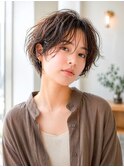 大人可愛いエアリーショート×抜け感パーマ