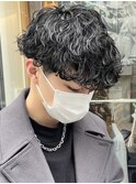 京都メンズカットメンズパーマ波巻きスパイラルパーマツイスパ