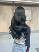ヘアーワークスヴィクサス 諫早店(HAIR WORKS VIXUS) J I N-仁- EL HAIR ブルーグリーン×カール