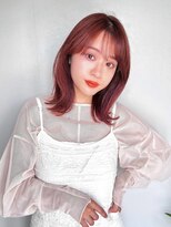 アグ ヘアー イコール 新小岩店(Agu hair equal)&nbsp;《Agu hair》おしゃ感★赤髪外ハネ×numberA.アクアバームセラム