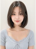夏カラーブリーチなし/内巻きボブ/フレンチバング/顔周りp浦和