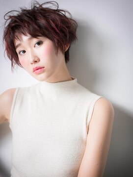 カバーヘア ブリス 上尾西口店(COVER HAIR bliss) 個性的カラーの小顔マニッシュショートw上尾10代20代30代