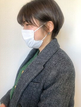 メルト 吉祥寺(melt) 耳かけ 小顔大人ハンサムショート イヤリングカラー ベージュ