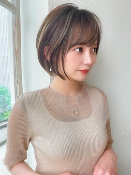 アフロート ディル(AFLOAT D'L) 20代30代40代大人かわいいひし形ボブ小顔ショコラベージュ