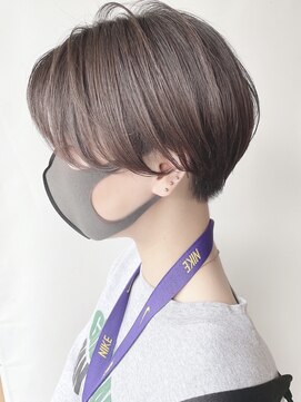 モリオフロムロンドン 原宿本店(morio from London) 【morio 原宿】刈り上げ女子のマッシュショート　グレージュ