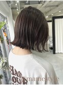 Dicency(マオ)透明感グレージュ×切りっぱなしボブ