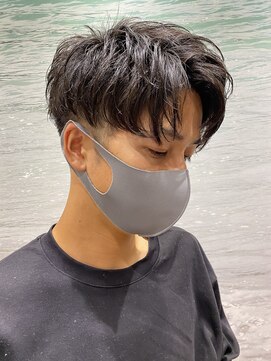 ヨシザワインク プレミアム 横浜 桜木町店(YOSHIZAWA Inc. PREMIUM) マスクに似合うツーブロックアップバングナチュラル