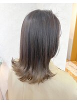 ロンドプランタン 恵比寿(Lond Printemps) 透明感ショコラアッシュグラデーションカラーミディ【中居】