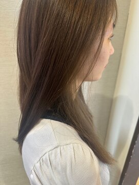 エムウィッシュ(M Wish) 抜け感ロング/ストレート/秋カラー/くすみカラー/グレージュ