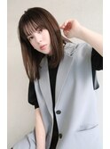 【buZon ブゾン】サラツヤストレート×シアベージュ