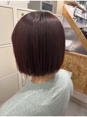#ワインレッド　#ツヤボブ