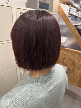 スクリバイタヒエ(SUKURI by tahie) #ワインレッド　#ツヤボブ