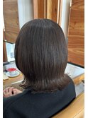 【くびれミディ】【カーキグレージュ】【艶髪】
