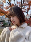 ボブ×インナーカラーでデザインを活かしたゆるヘア