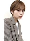 ハイライトバレイヤージュダブルカラーショートカット30代40代