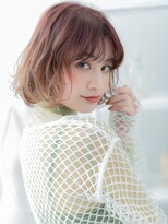 モッズヘア 越谷(mod's hair) チェリーレッド前髪パーマ大人美人ミニボブc5越谷20代30代40代