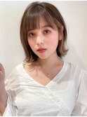 小顔似合わせカットメルティカラーひし形フェミニンロング着物