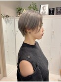加藤【高円寺】ハンサムショート/シルバーグレージュ/大人ヘア