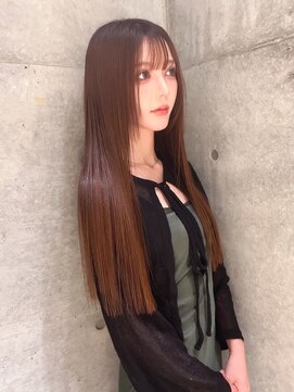 ロンドメリア 天神大名店(Lond Melia) イメチェンヘアスタイル美髪のススメワイドバングブルーブラック