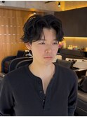 武蔵小杉緩め大人パーマシャドウパーマニュアンスセンターパート