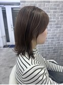 透明感カラー×外ハネレイヤー