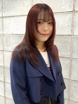 ノル 栄矢場町(nol)&nbsp;ロングレイヤーカット×ブリーチなしレッドカラー