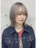 アジールヘア 東上野店(agir hair) 艶髪◎ミルクグレージュ レイヤーボブ くびれボブ30代 ブリーチ