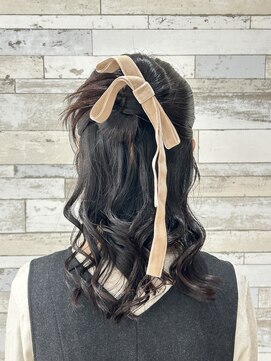 ブルームス アンジュ(Blooms Unge) リボンカチモリハーフアップ