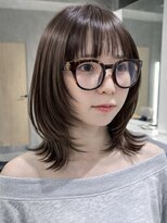 ナナローネス 渋谷(nana loness)&nbsp;小顔くびれレイヤー×ツヤブラウン　大人可愛いミディアム